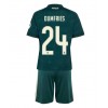 Real Madrid Denzel Dumfries #24 Bortedraktsett Barn 2026-27 Kortermet (+ korte bukser)